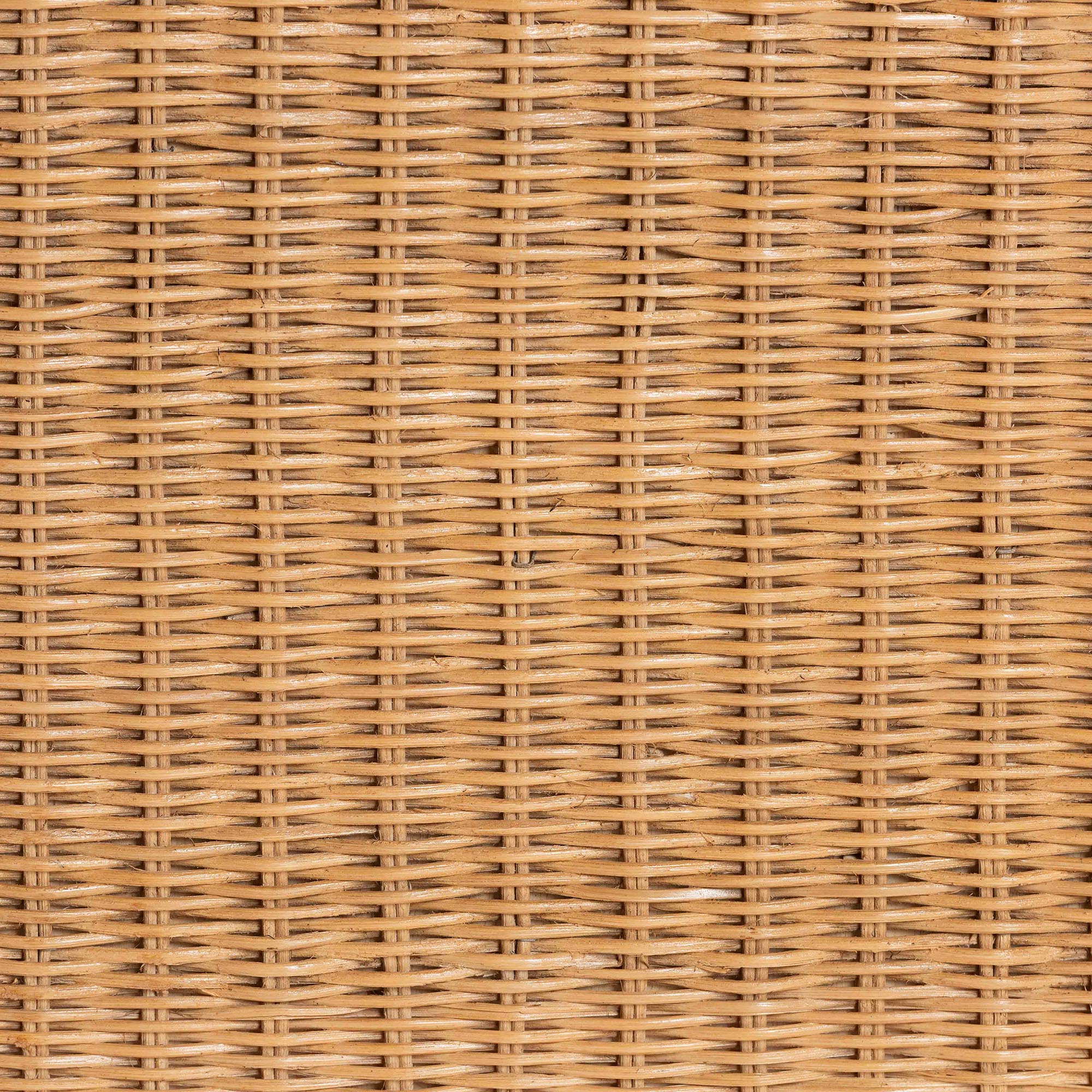 Bali & Pari Palm Scallop Rattan Ottoman