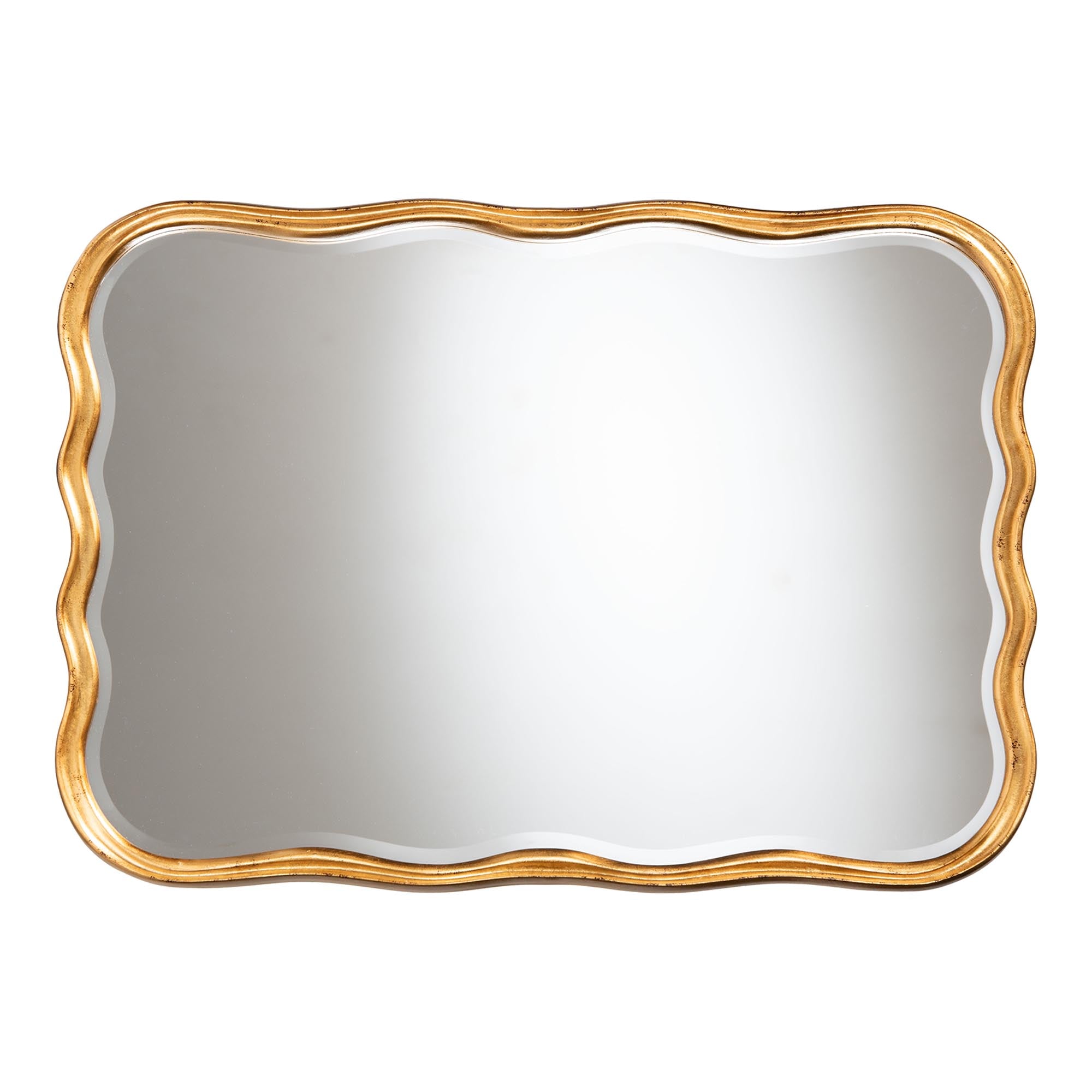 Fredrika leaf Scalloped Wood Accent Wall Mirror
