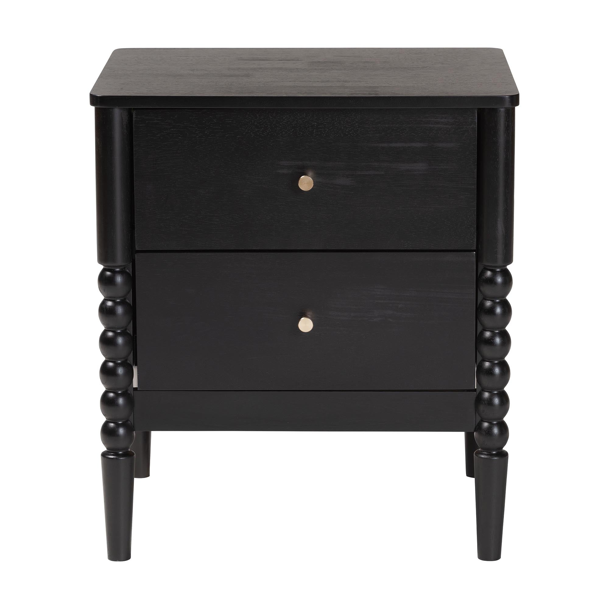 Lucera Mid-Century 2-Drawer Bobbin Nightstand