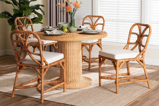 Bali & Pari Wilmer 5-Piece Rattan Dining Set