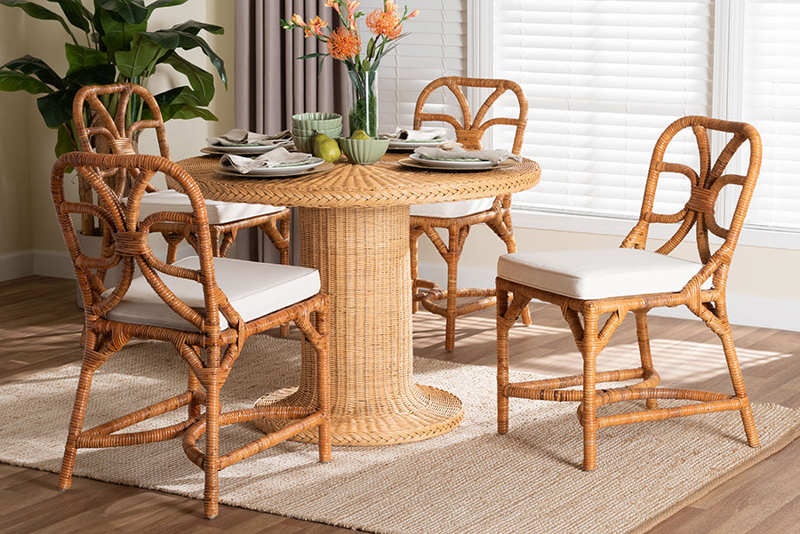 Bali & Pari Wilmer 5-Piece Rattan Dining Set