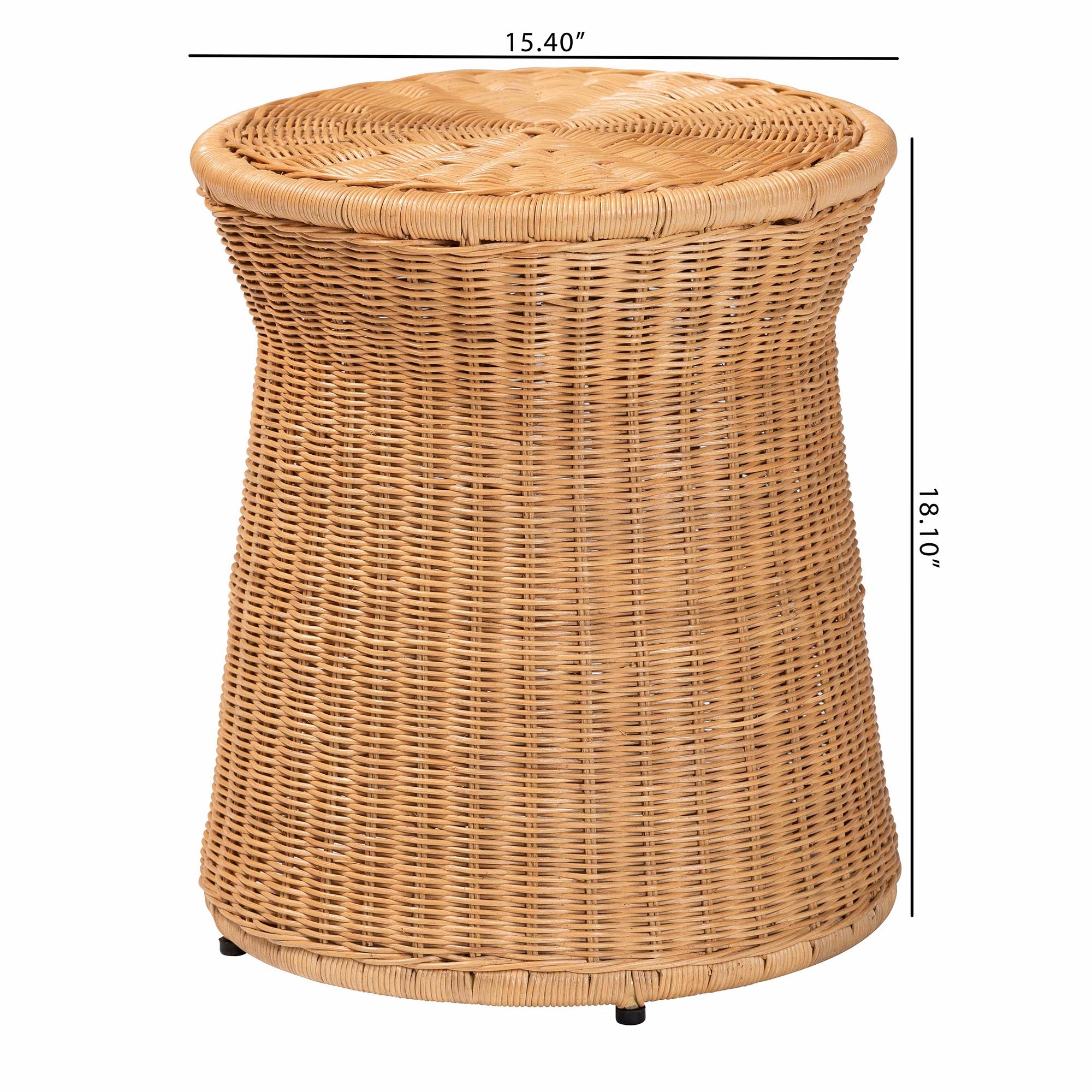 Bali & Pari Caroline Round Rattan End Table