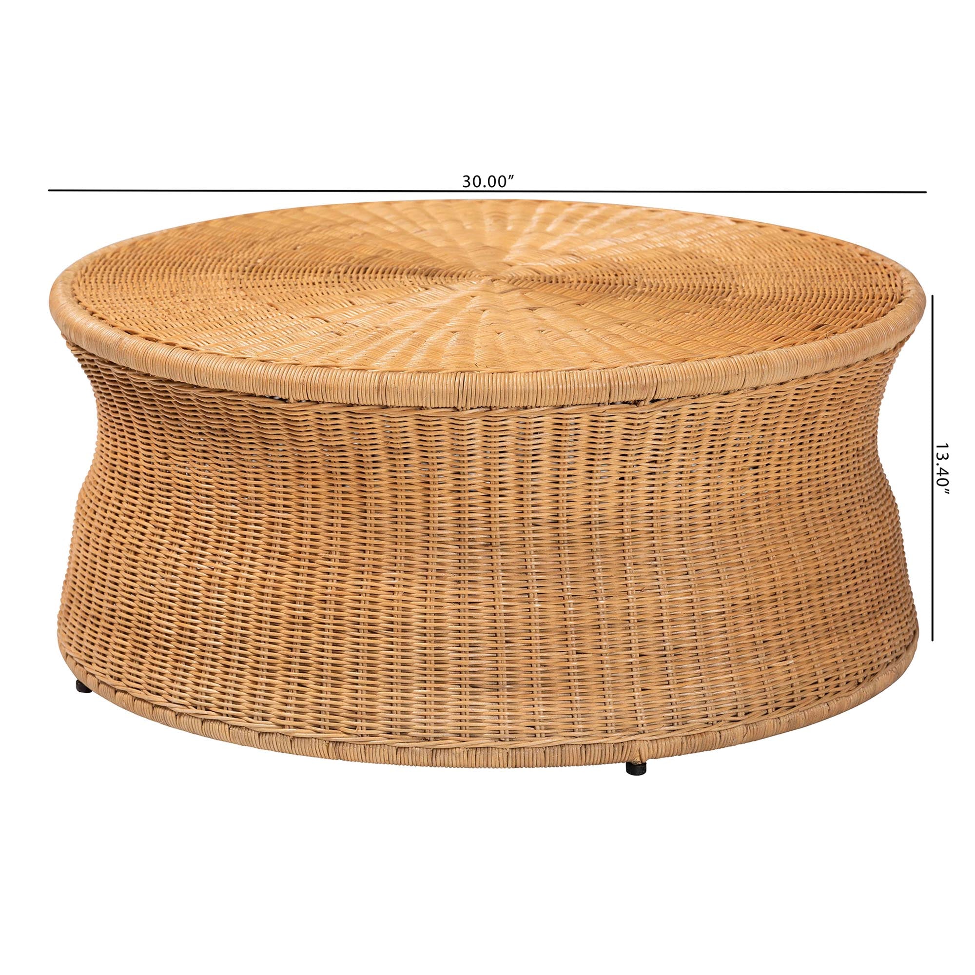 Bali & Pari Caroline Round Rattan Coffee Table