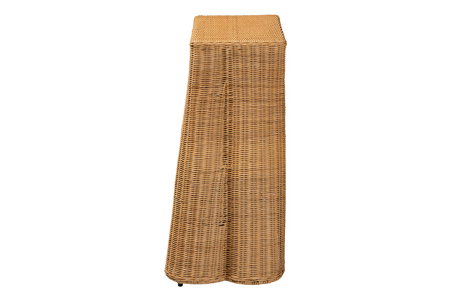 Bali & Pari Palm Scallop Rattan Console Table