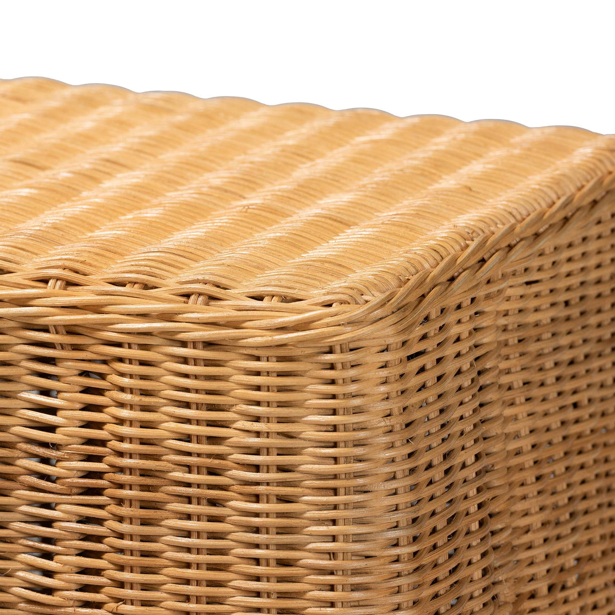Bali & Pari Palm Scallop Rattan Console Table