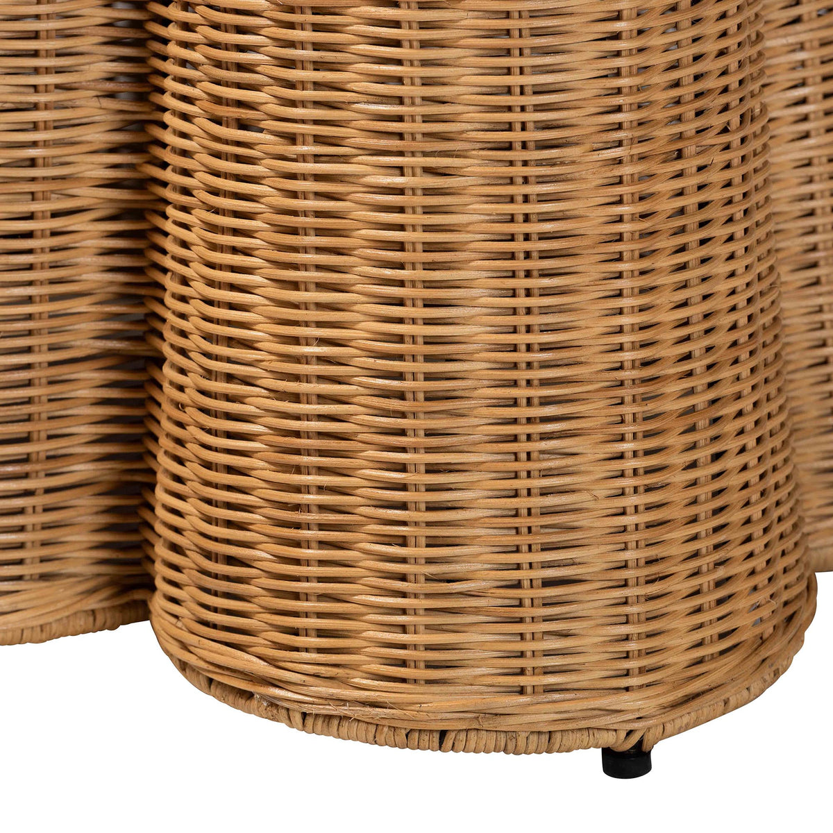 Bali & Pari Palm Scallop Rattan Console Table