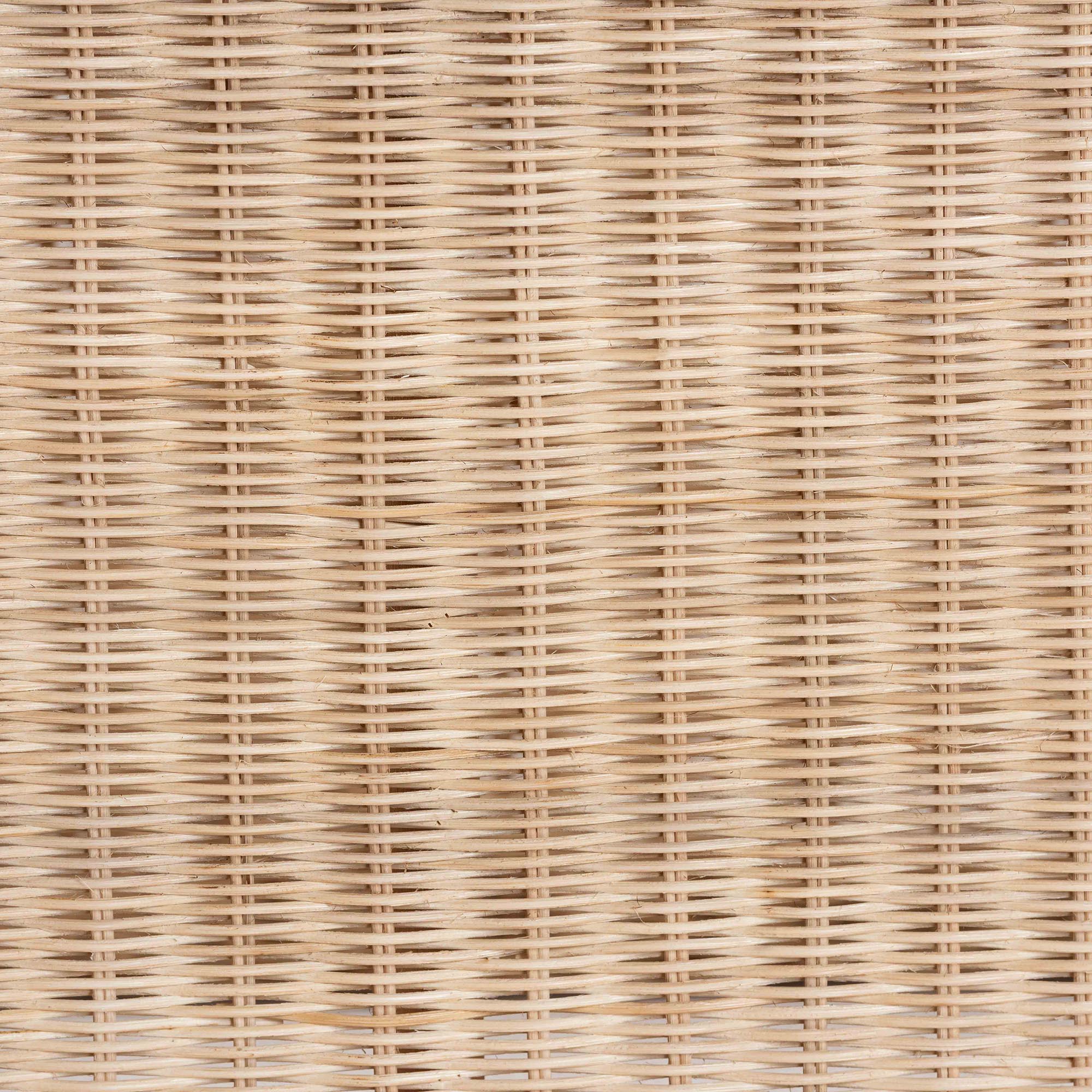 bali & pari Oxford Braided Rattan Coffee Table with Open Shelf - Coastal Boho Living Room Accent Table with Decorative Loop Detailing