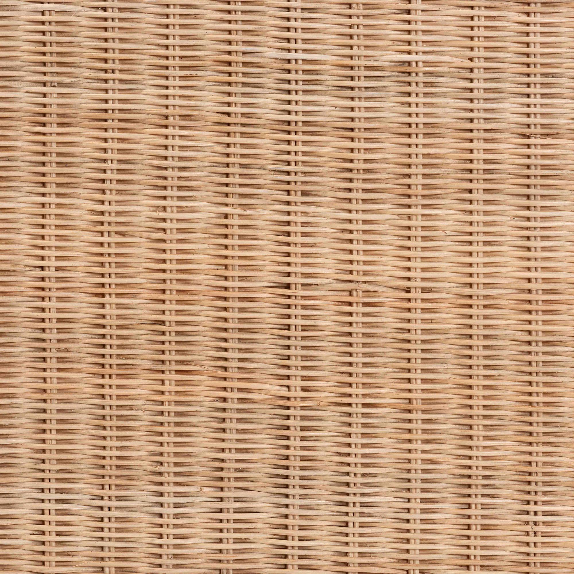 bali & pari Oxford Braided Rattan End Table with Shelf - Square Boho Accent Table with Decorative Loop Detailing, Coastal Style for Living Room or Bedroom