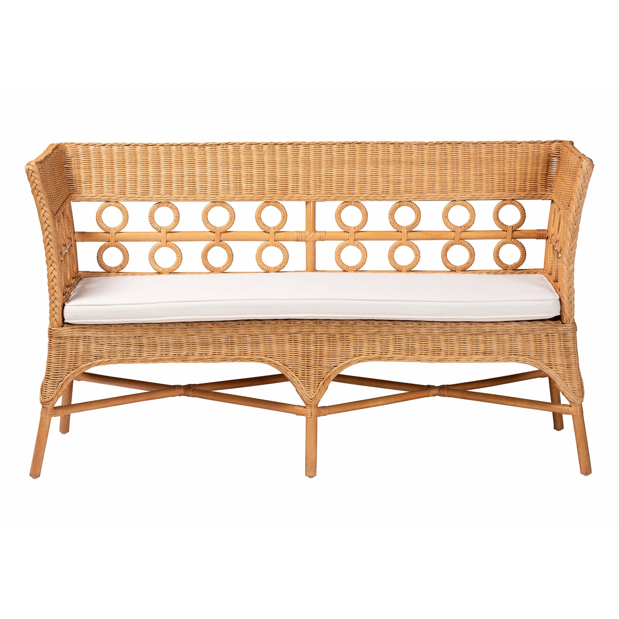Bali & Pari Oxford Bohemian Light Honey Rattan Dining Bench