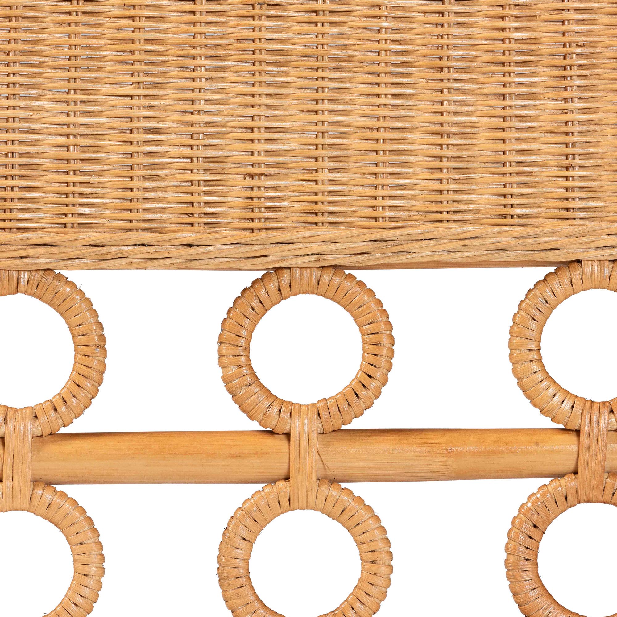 Bali & Pari Oxford Bohemian Light Honey Rattan Dining Bench