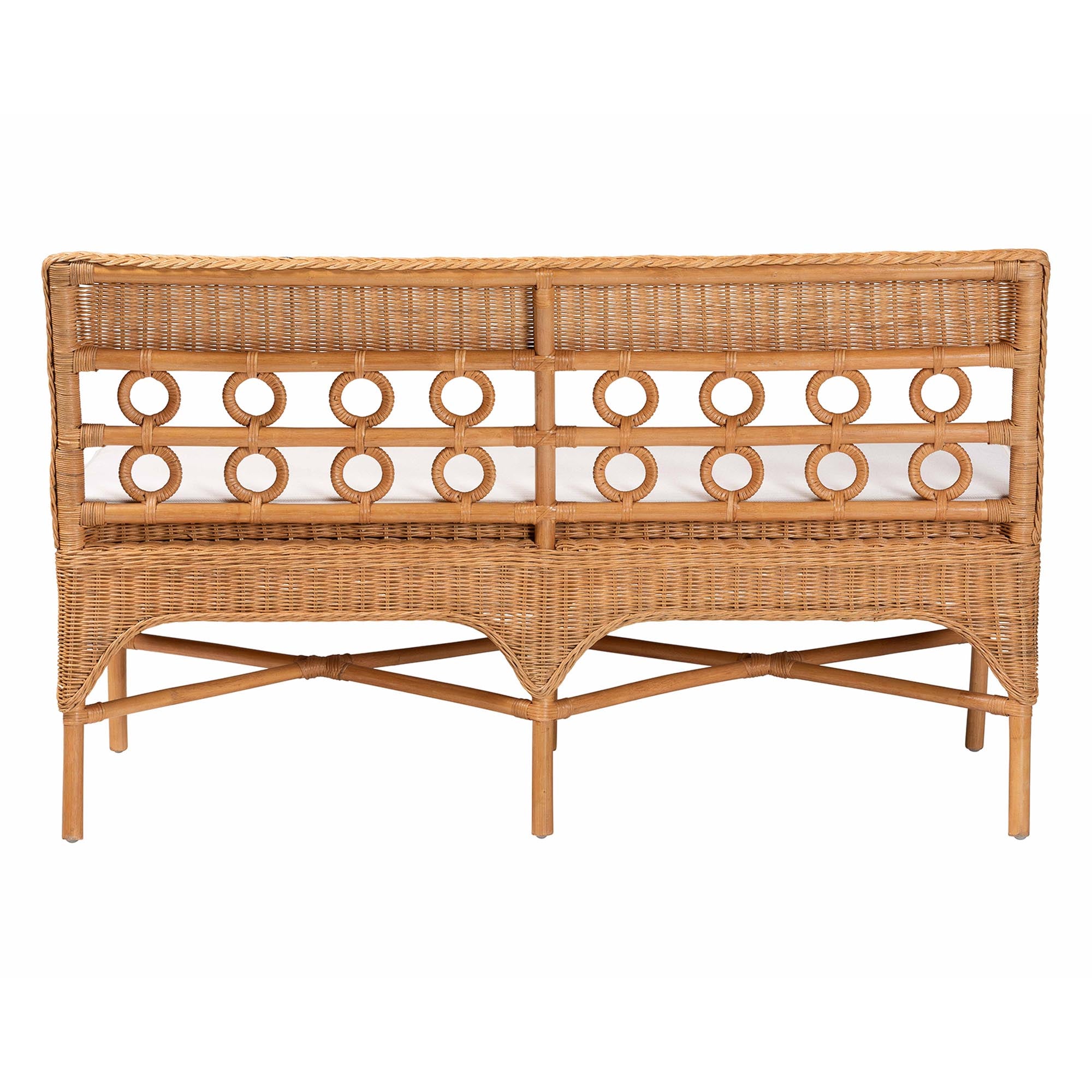 Bali & Pari Oxford Bohemian Light Honey Rattan Dining Bench