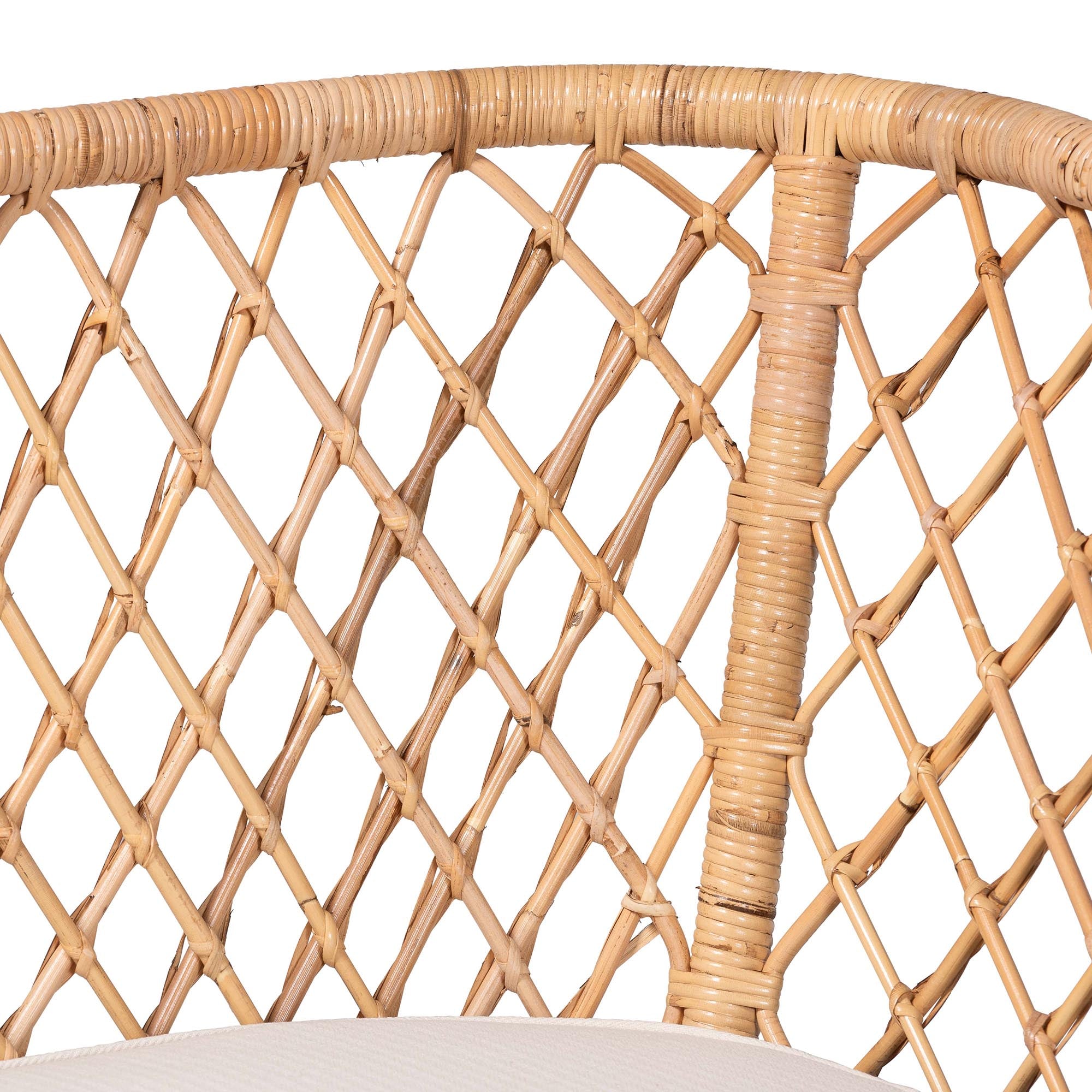 bali & pari Ellard Bohemian Light Honey Rattan 3-Piece Dining Nook Set