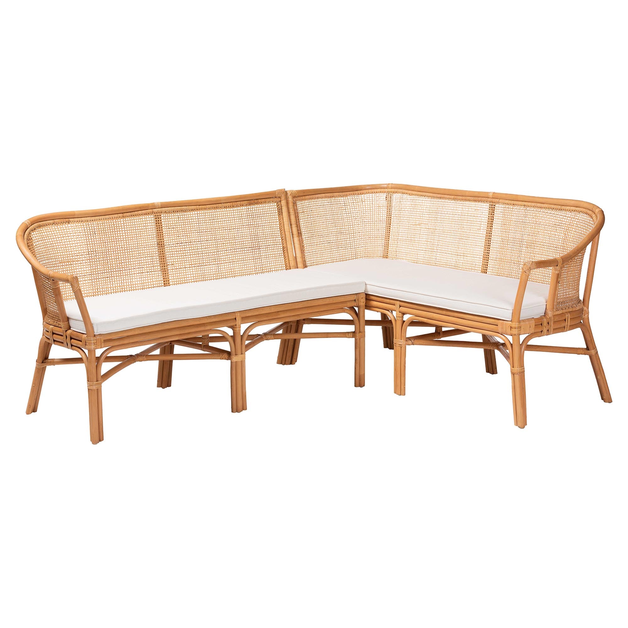 Bali & Pari Adede 2-Piece Rattan Corner Bench Set