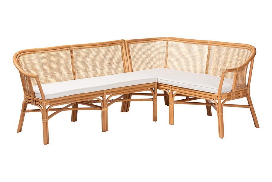 Bali & Pari Adede 2-Piece Rattan Corner Bench Set