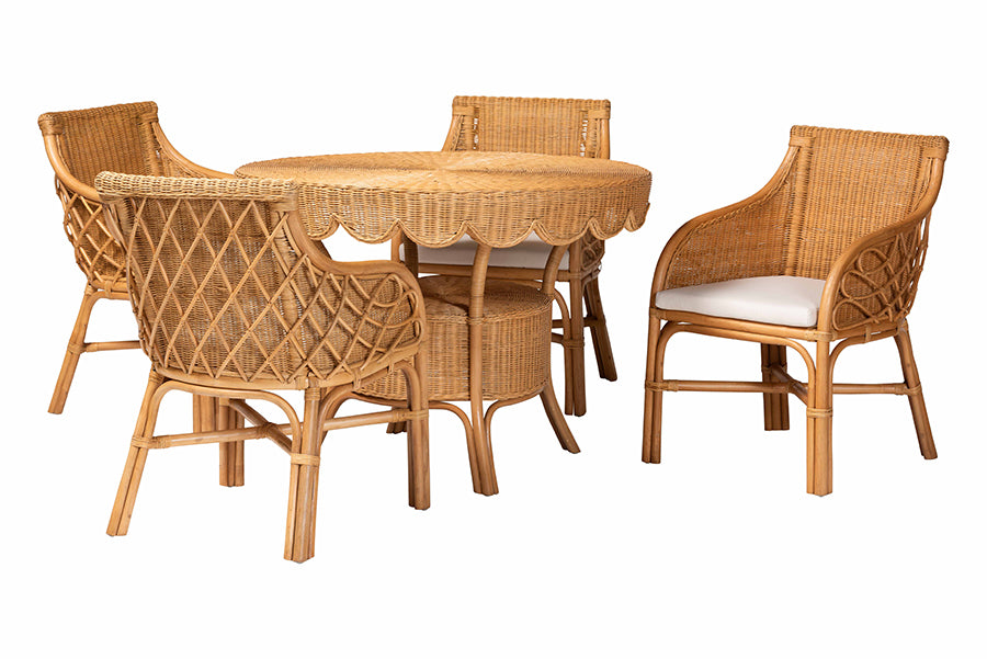 Bali & Pari Tudor 5-Piece Rattan Dining Set