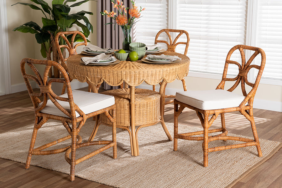 Bali & Pari Trenton 5-Piece Rattan Dining Set