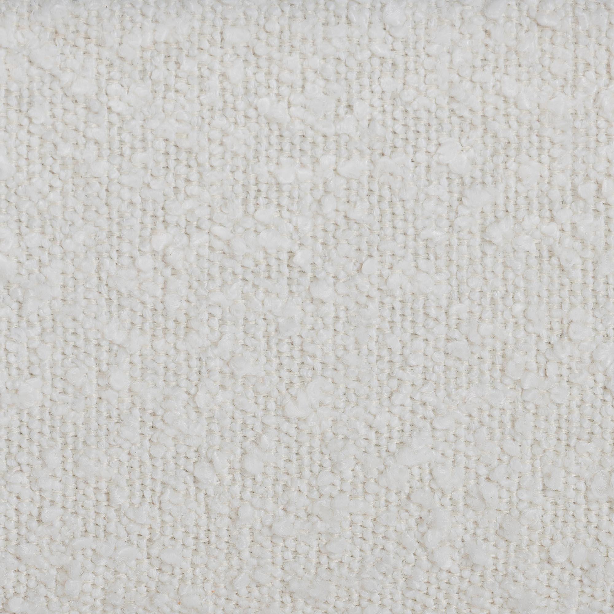 Albion Boucle Upholstered Platform Bed - Soft Fabric Bed Frame with Padded Headboard, Minimalist Design, Cream