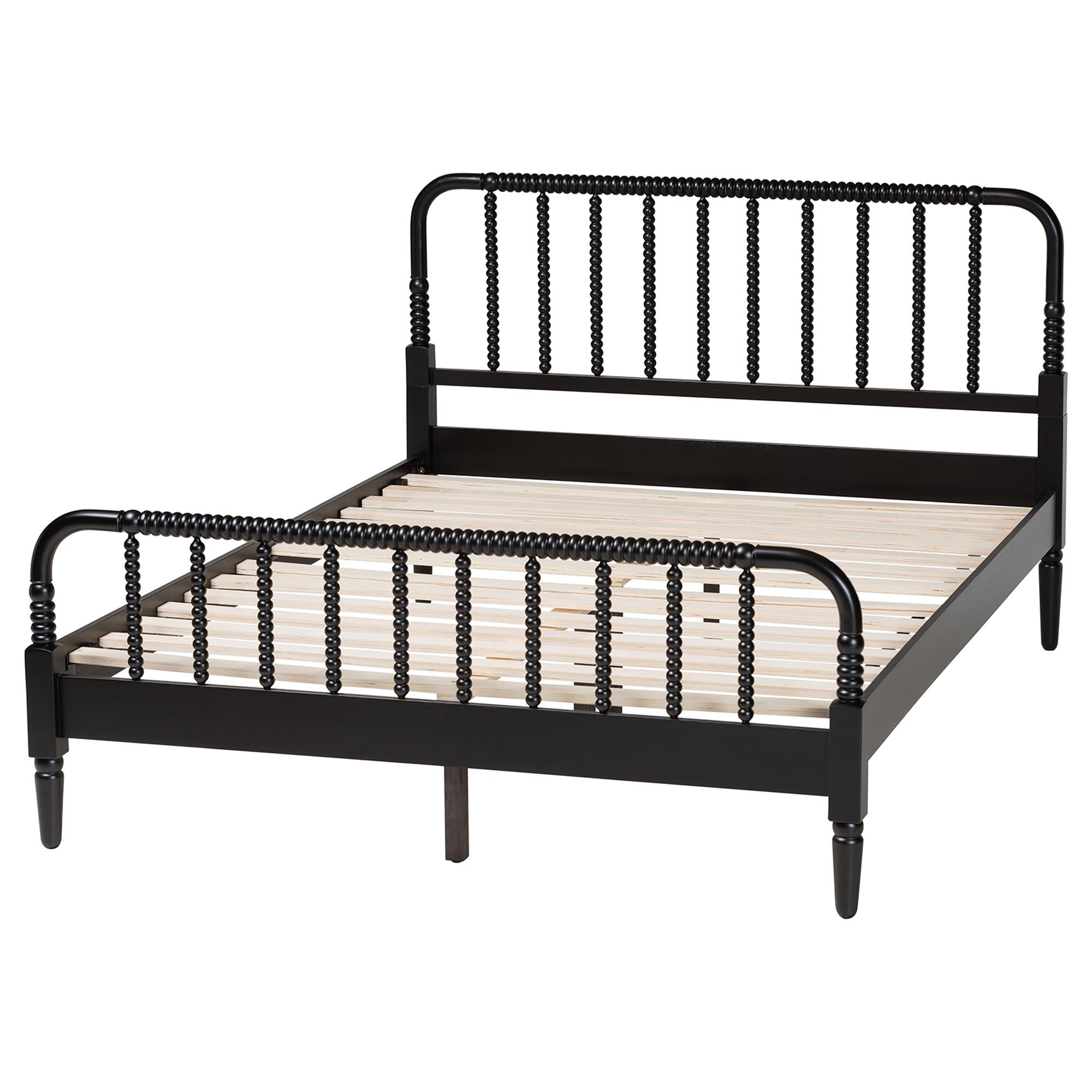 Braith Farmhouse Spindle Wood Platform Bed