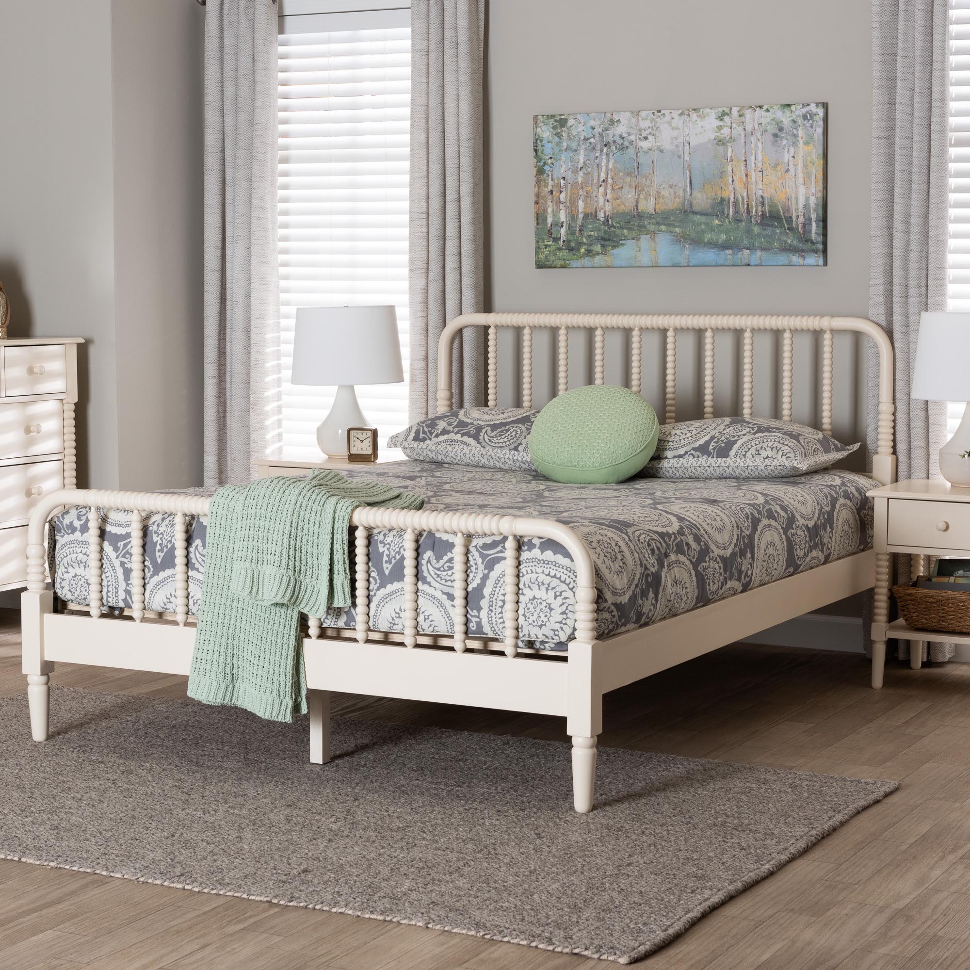 Braith Farmhouse Spindle Wood Platform Bed