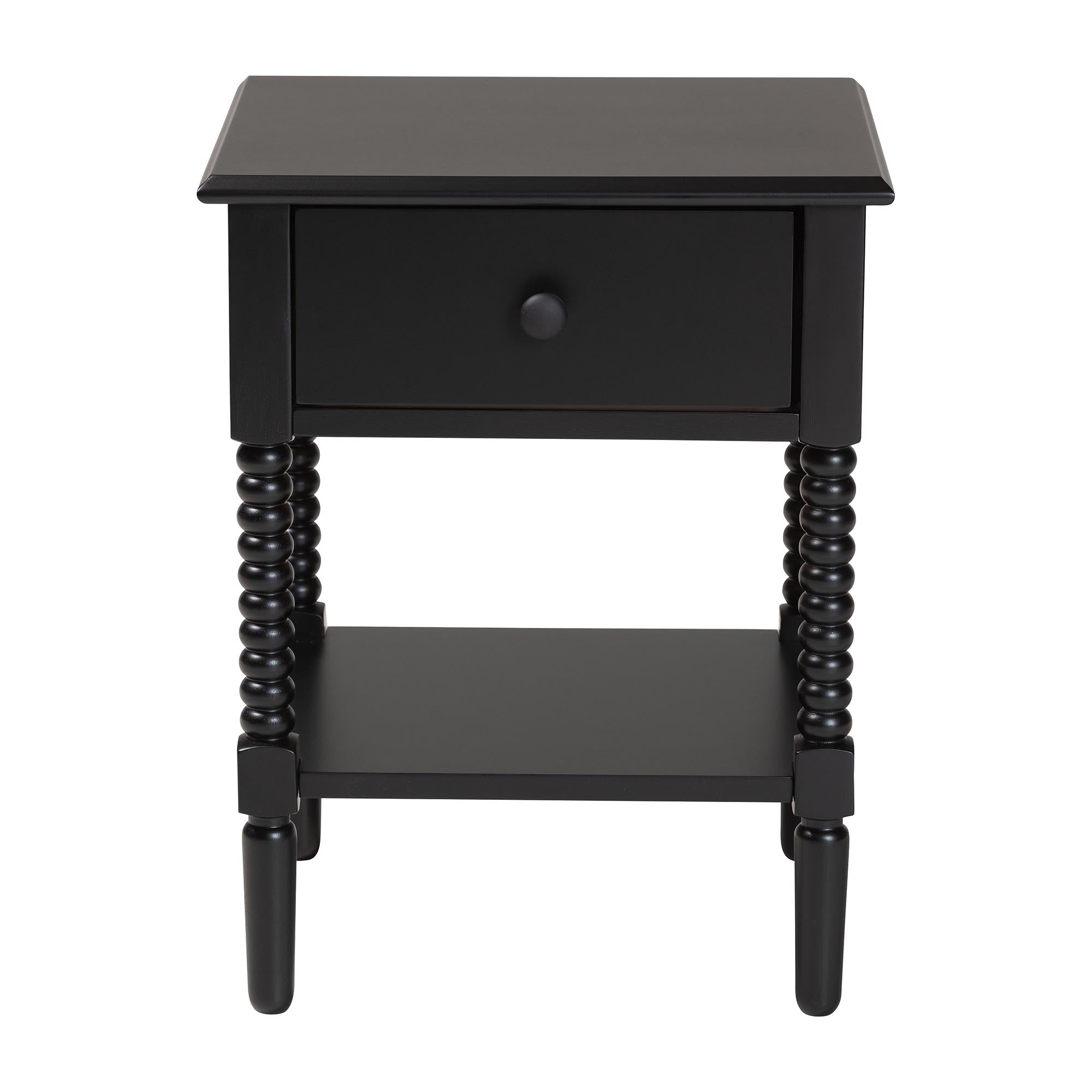 Braith Farmhouse Spindle Wood 1-Drawer Nightstand