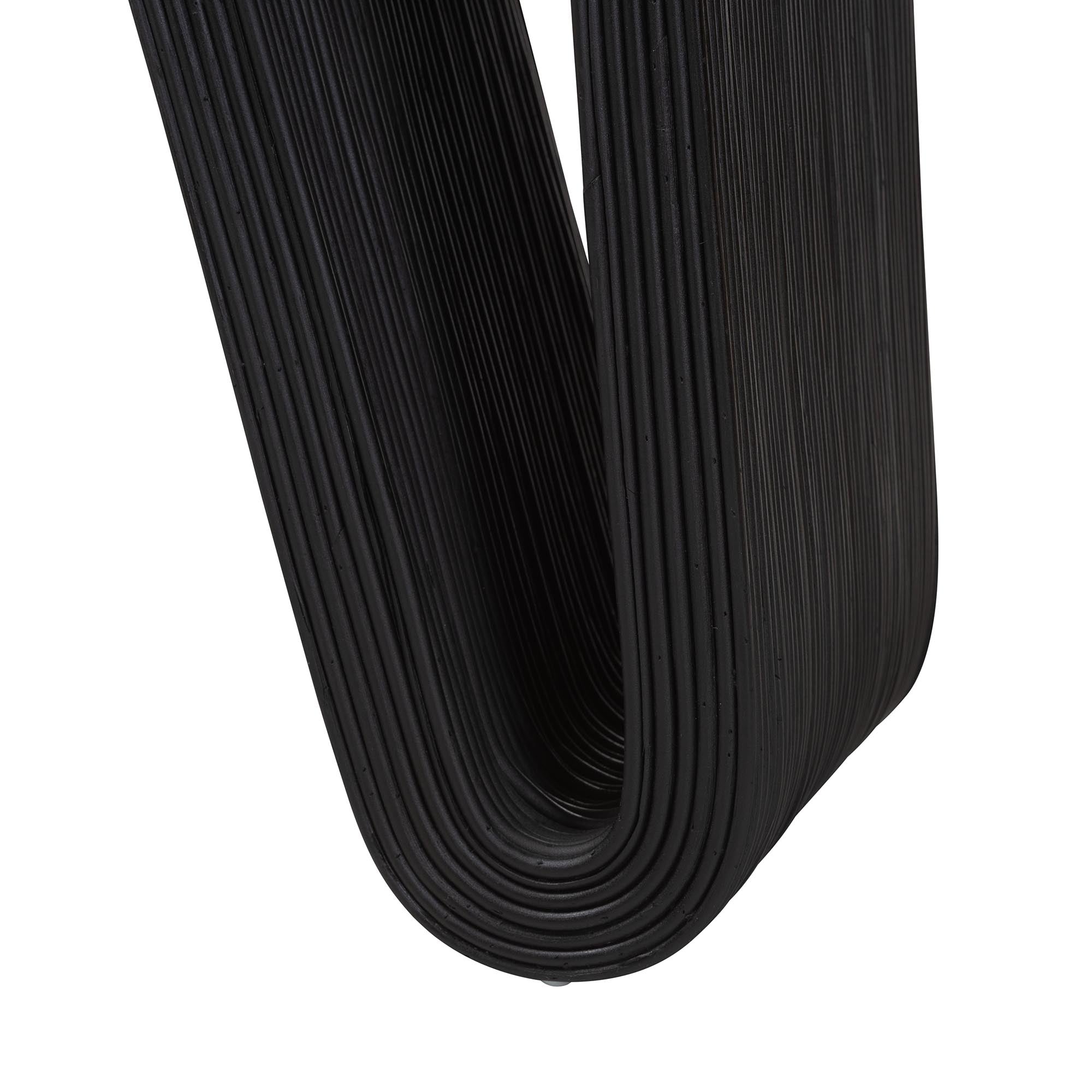 bali & pari Abebi Rattan Console Table - Modern Accent Table with Waterfall Silhouette and Open Hairpin Legs, Boho Coastal Style for Entryway, Hallway, or Living Room