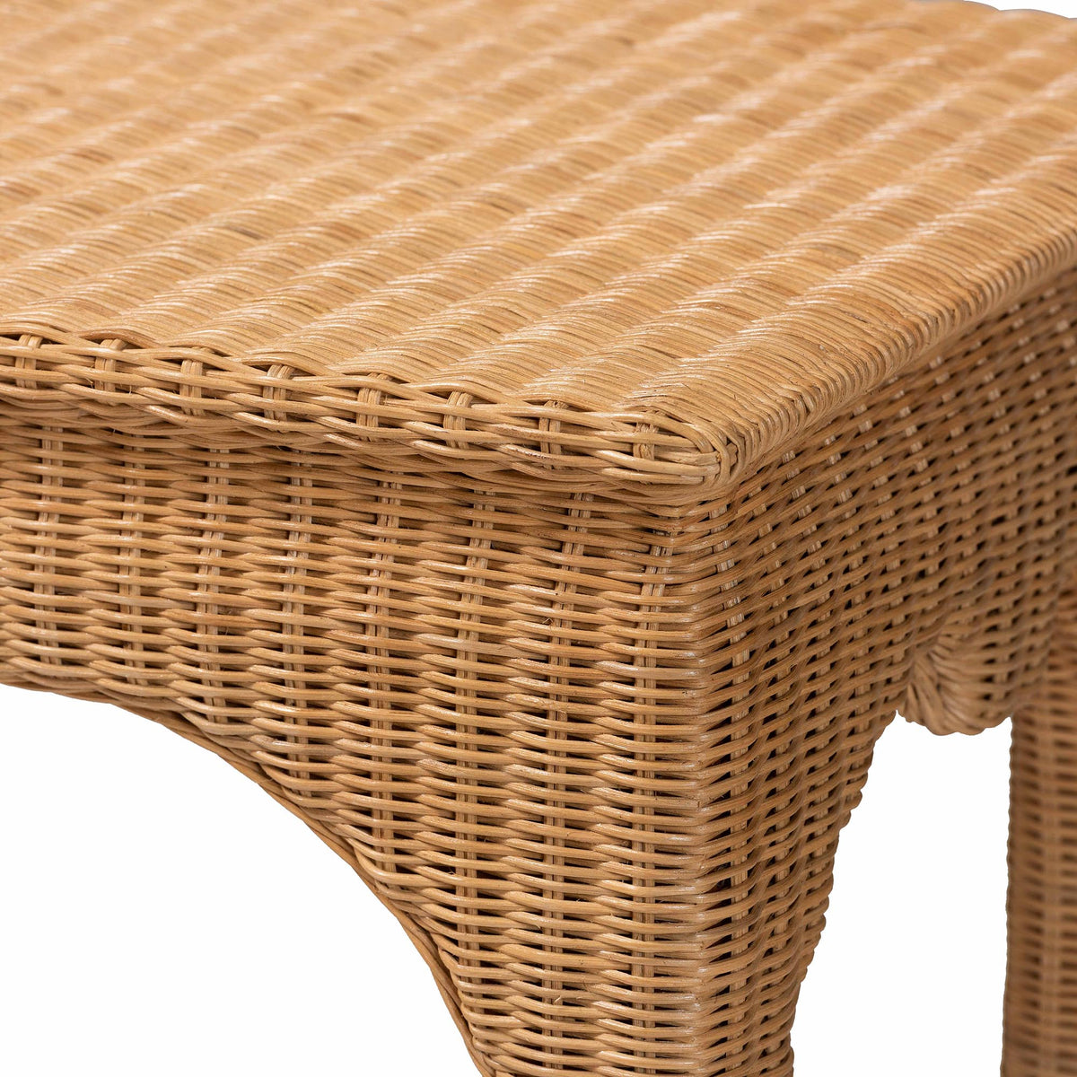 Bali & Pari Abena Handwoven Rattan Console Table