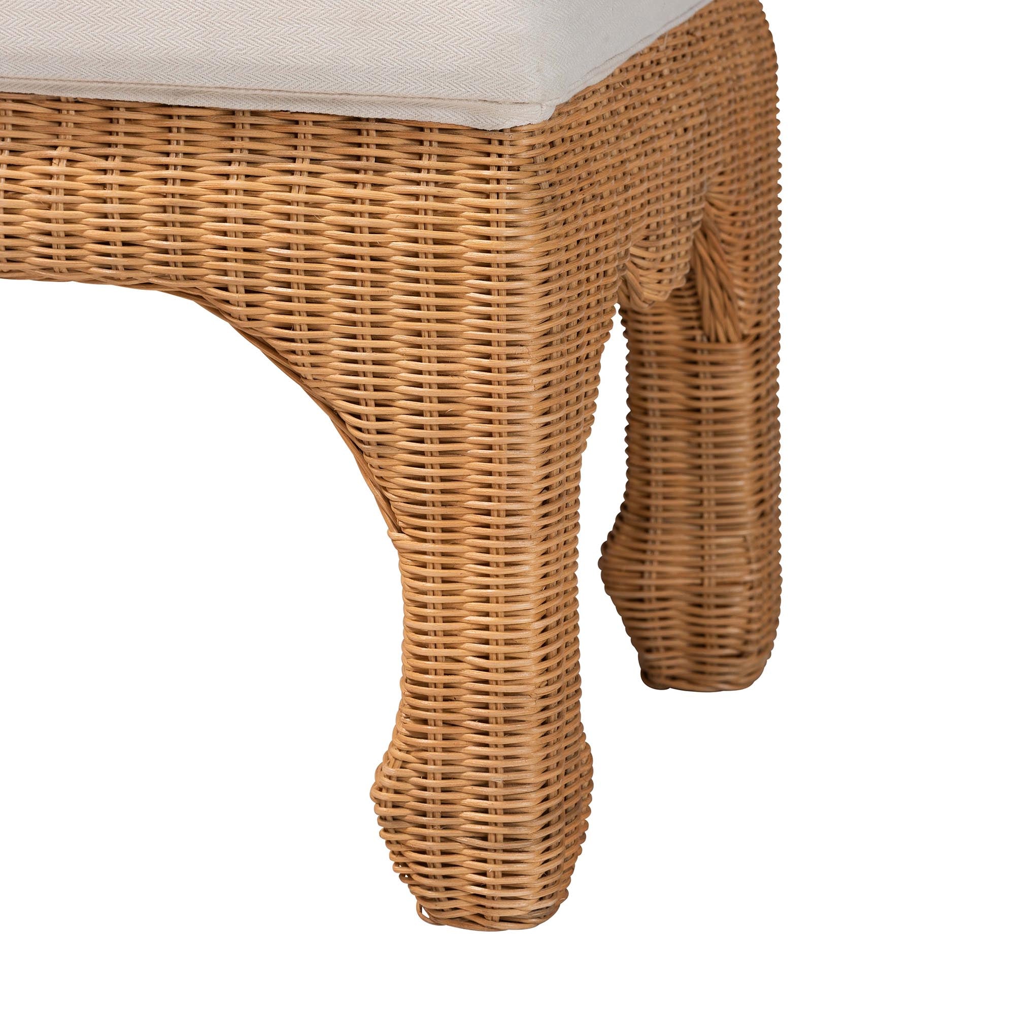 Bali & Pari Abena Ming Style Rattan Bench