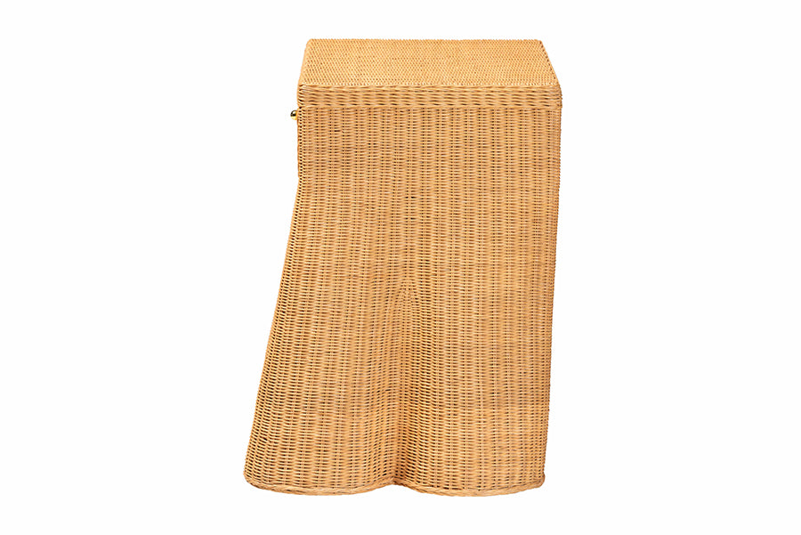 Bali & Pari Chica Scalloped Rattan Console Table
