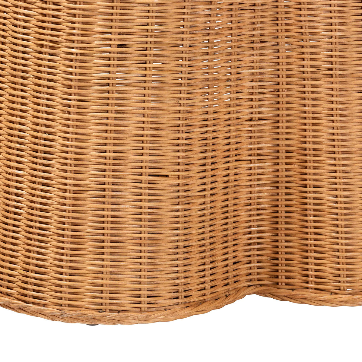 Bali & Pari Dayo Scalloped Rattan Console Table