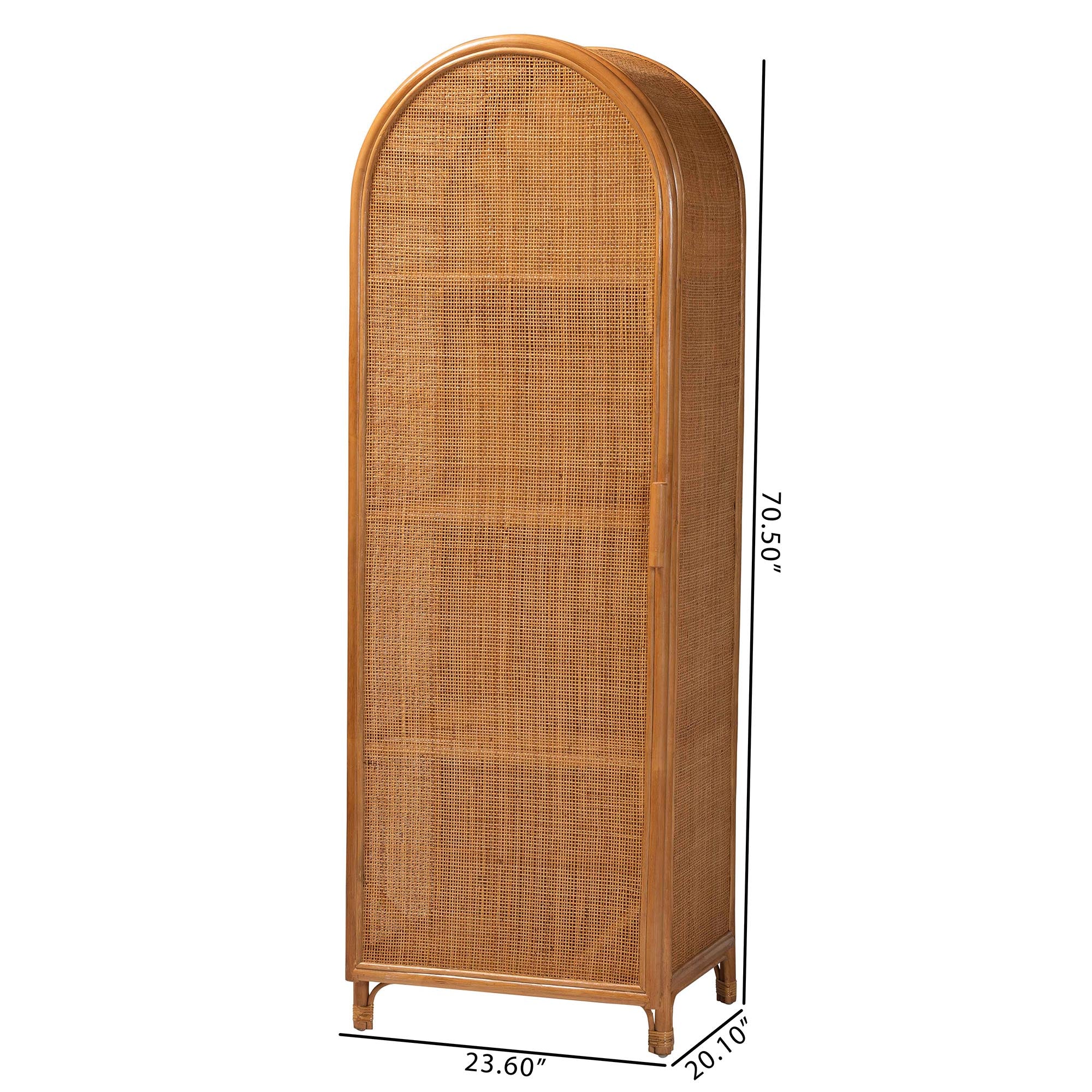 Bali & Pari Paloma Arched Rattan Accent Cabinet