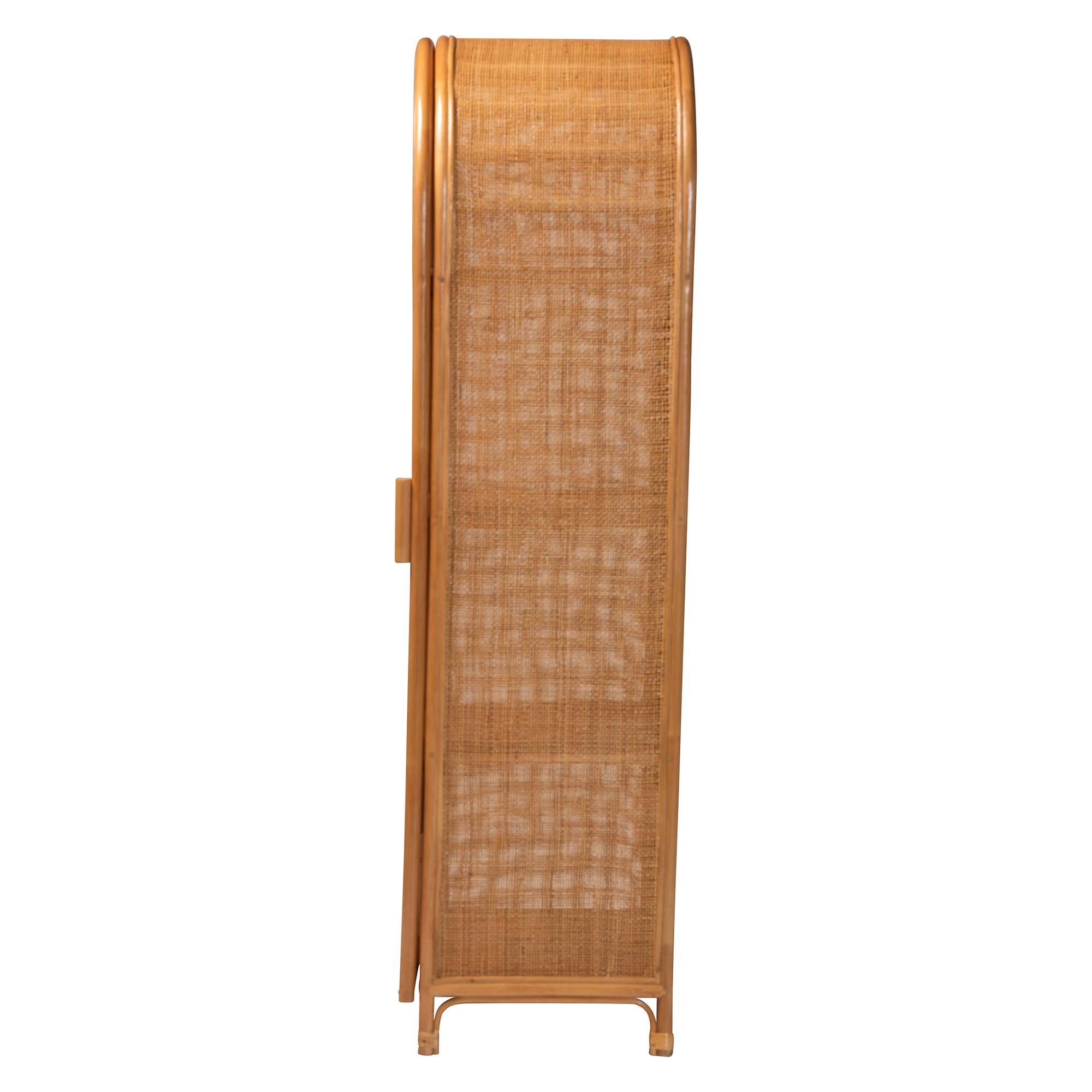 Bali & Pari Paloma Arched Rattan Accent Cabinet