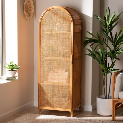 Bali & Pari Paloma Arched Rattan Accent Cabinet