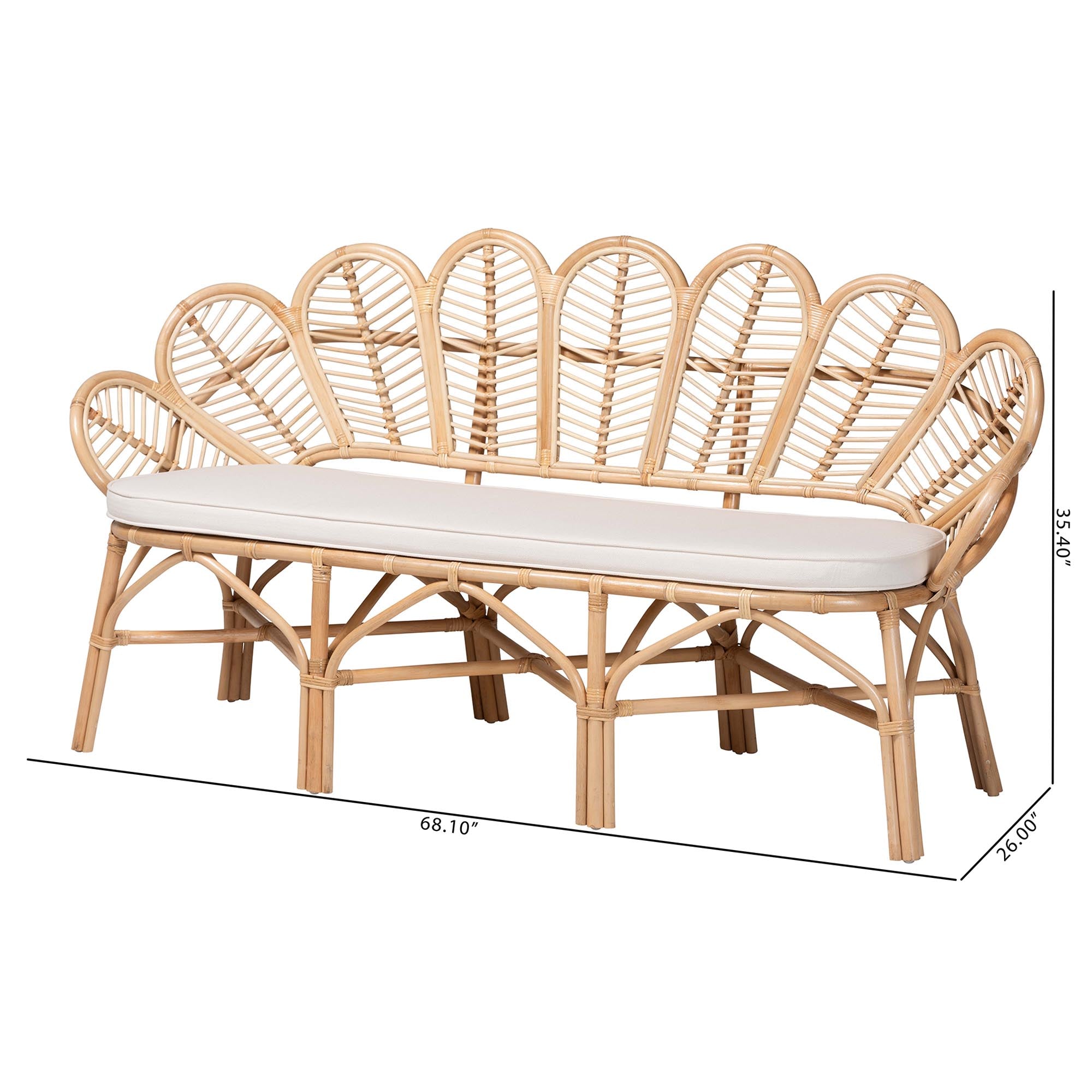 Bali & Pari Eliava Rattan Accent Bench
