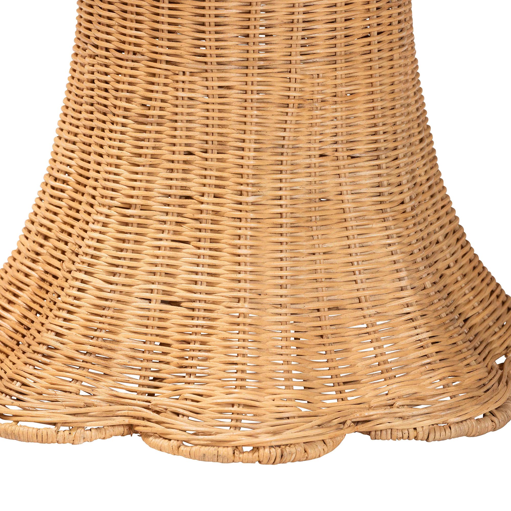 Bali & Pari Avalon Scallop Rattan Pedestal Side Table