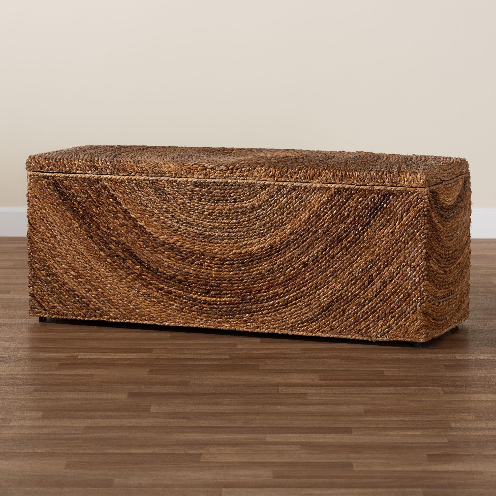 Bali & Pari Verino Handwoven Seagrass Storage Bench