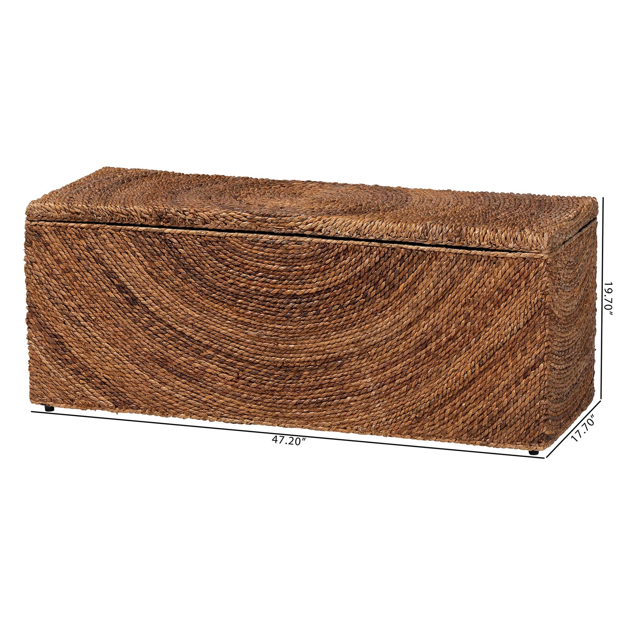 Bali & Pari Verino Handwoven Seagrass Storage Bench