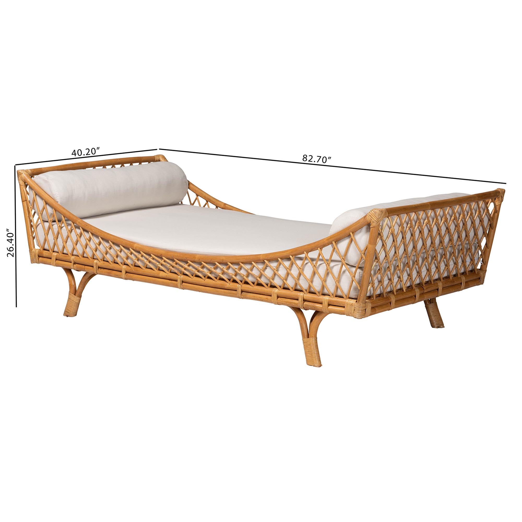 Bali & Pari Akemi Handwoven Rattan Daybed