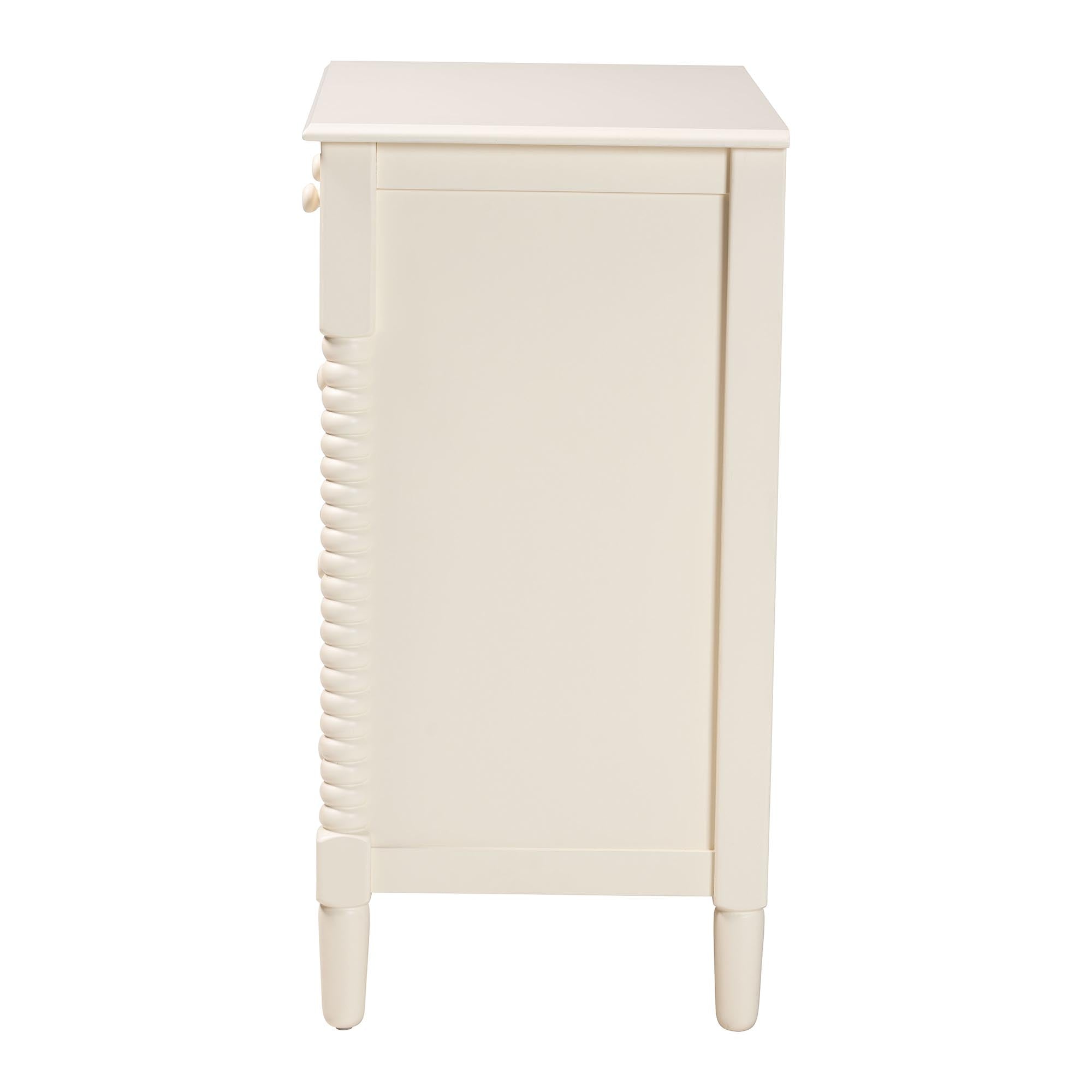 Braith Farmhouse Spindle Wood 5-Drawer Chest