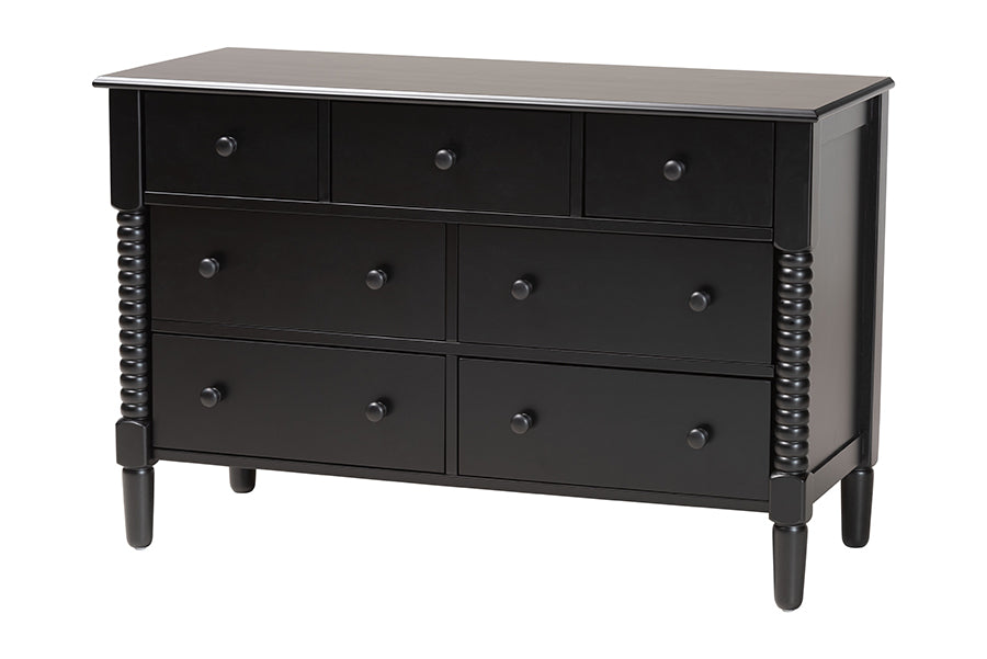 Braith Farmhouse Spindle Wood 7-Drawer Dresser