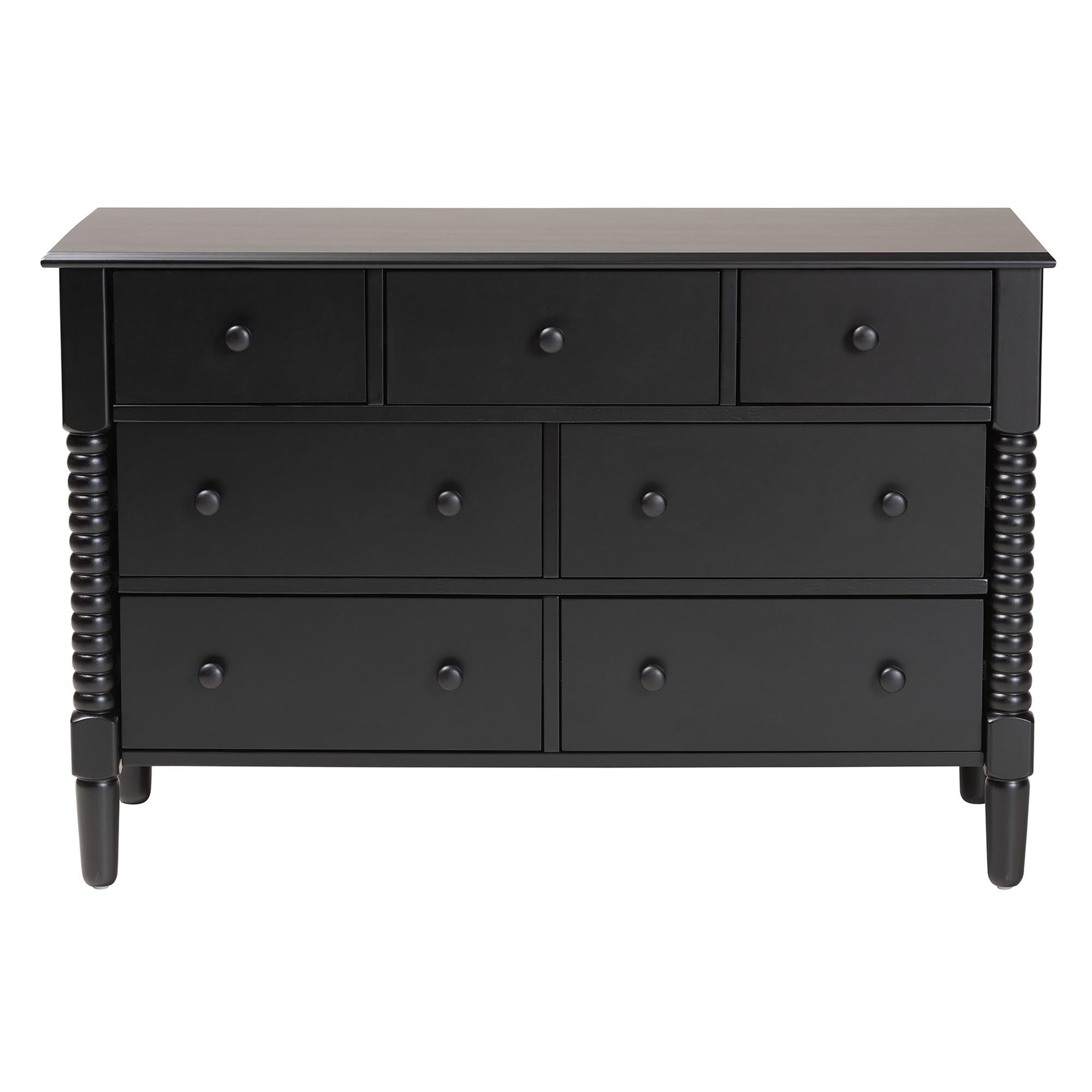 Braith Farmhouse Spindle Wood 7-Drawer Dresser