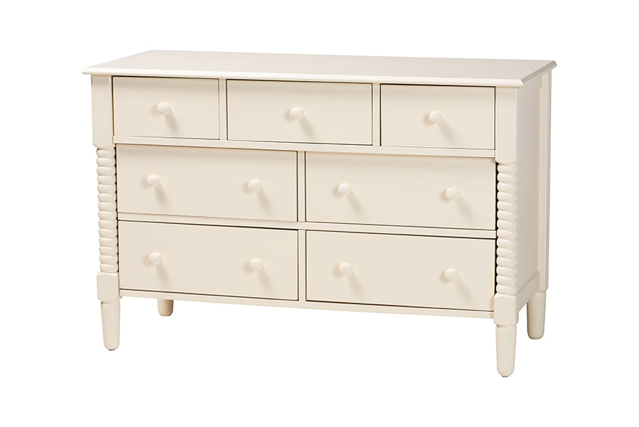 Braith Farmhouse Spindle Wood 7-Drawer Dresser