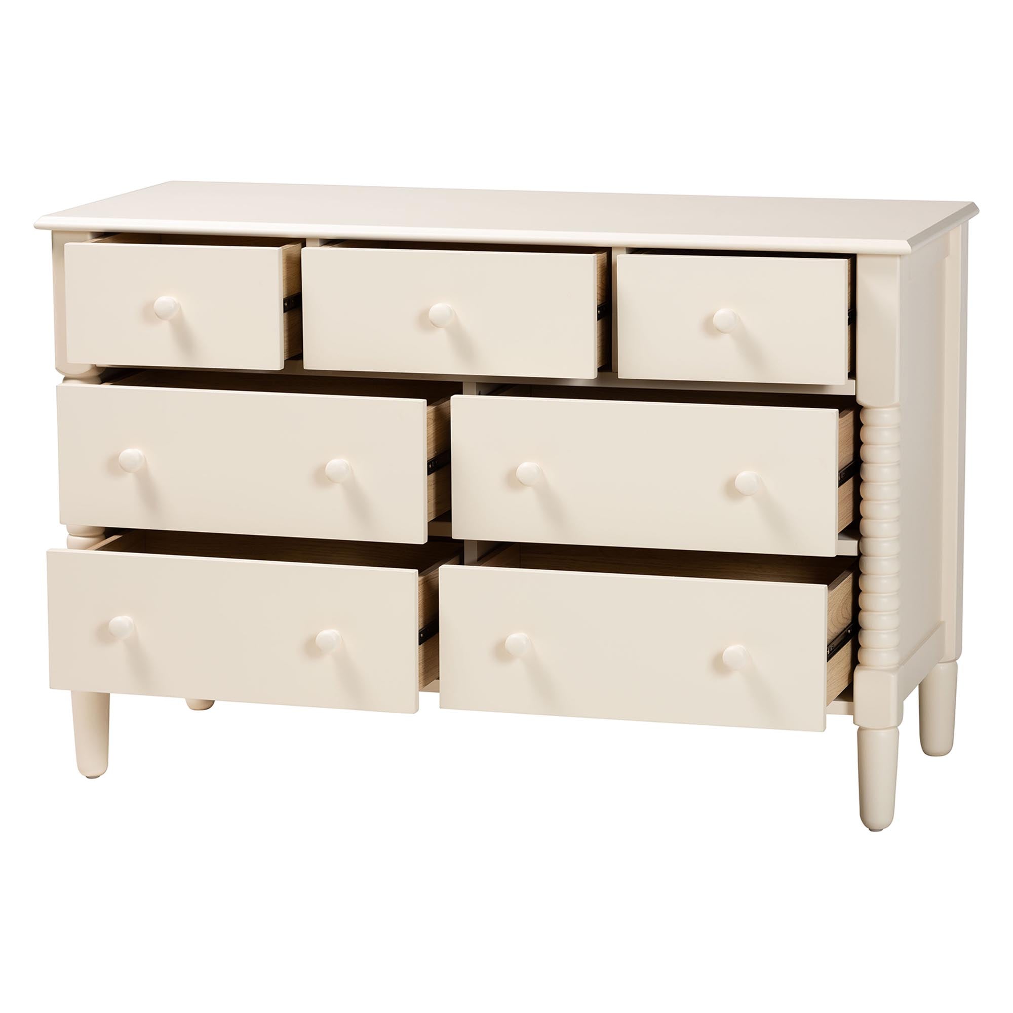 Braith Farmhouse Spindle Wood 7-Drawer Dresser