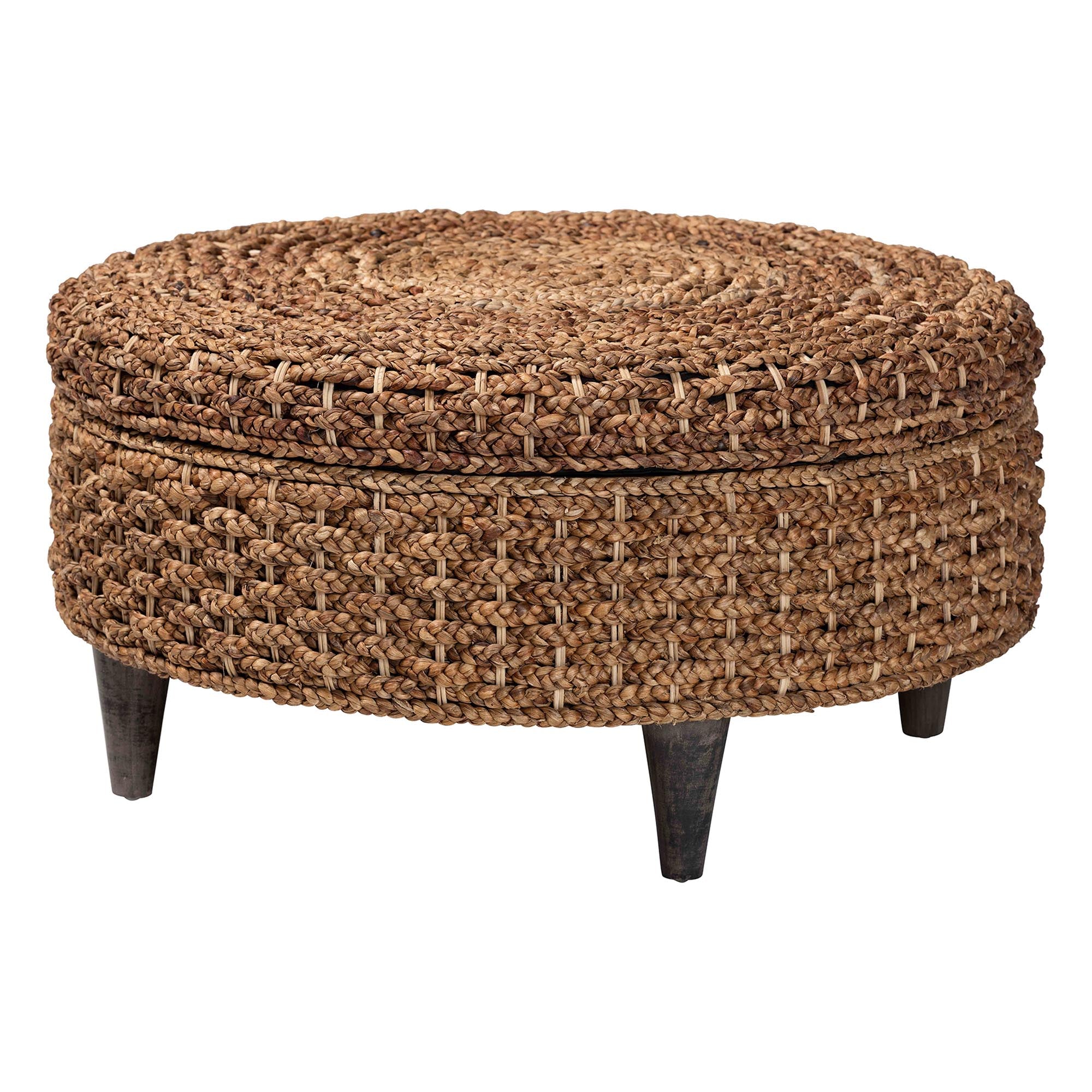 Bali & Pari Bailey Handwoven Seagrass Storage Ottoman