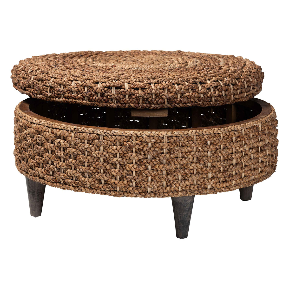 Bali & Pari Bailey Handwoven Seagrass Storage Ottoman
