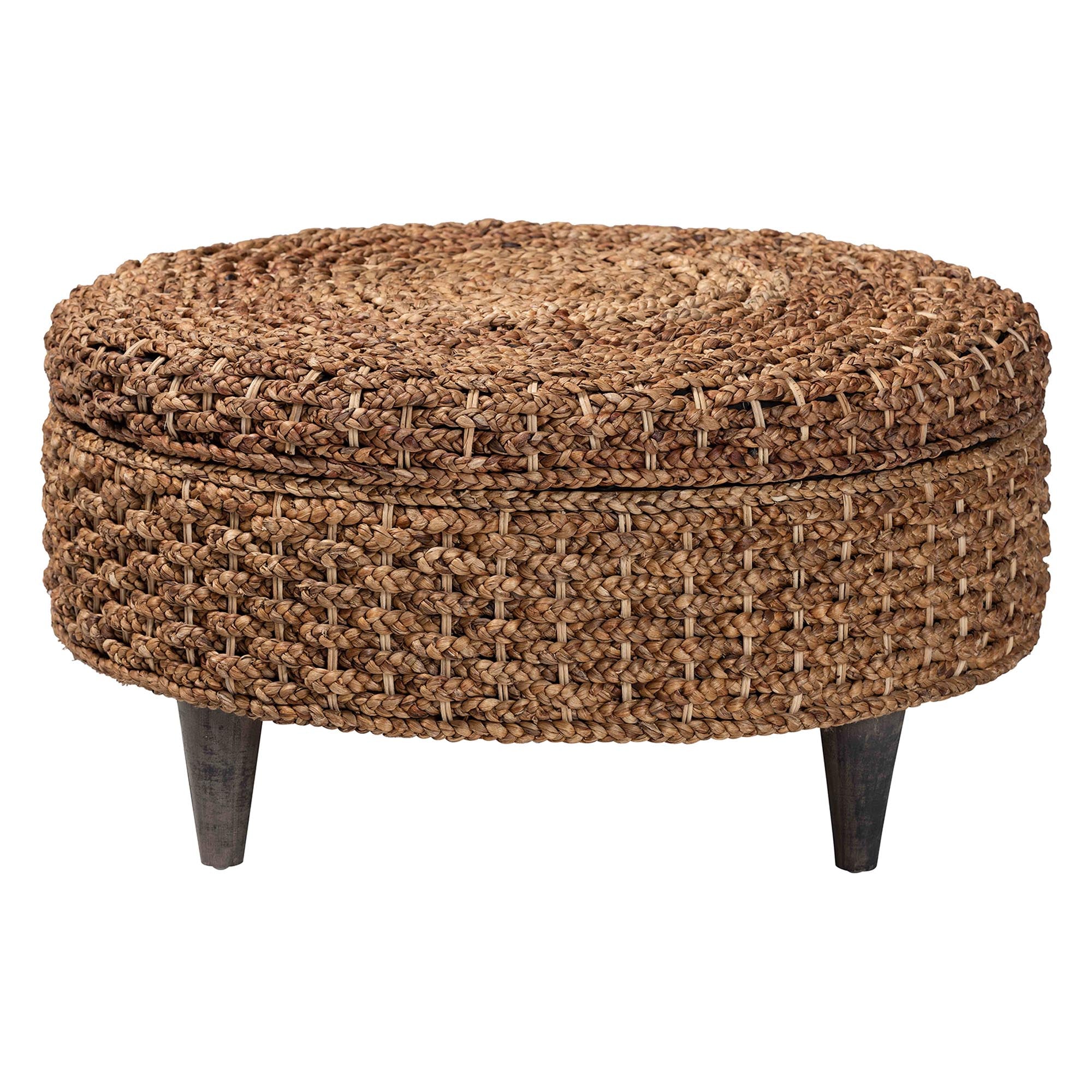Bali & Pari Bailey Handwoven Seagrass Storage Ottoman