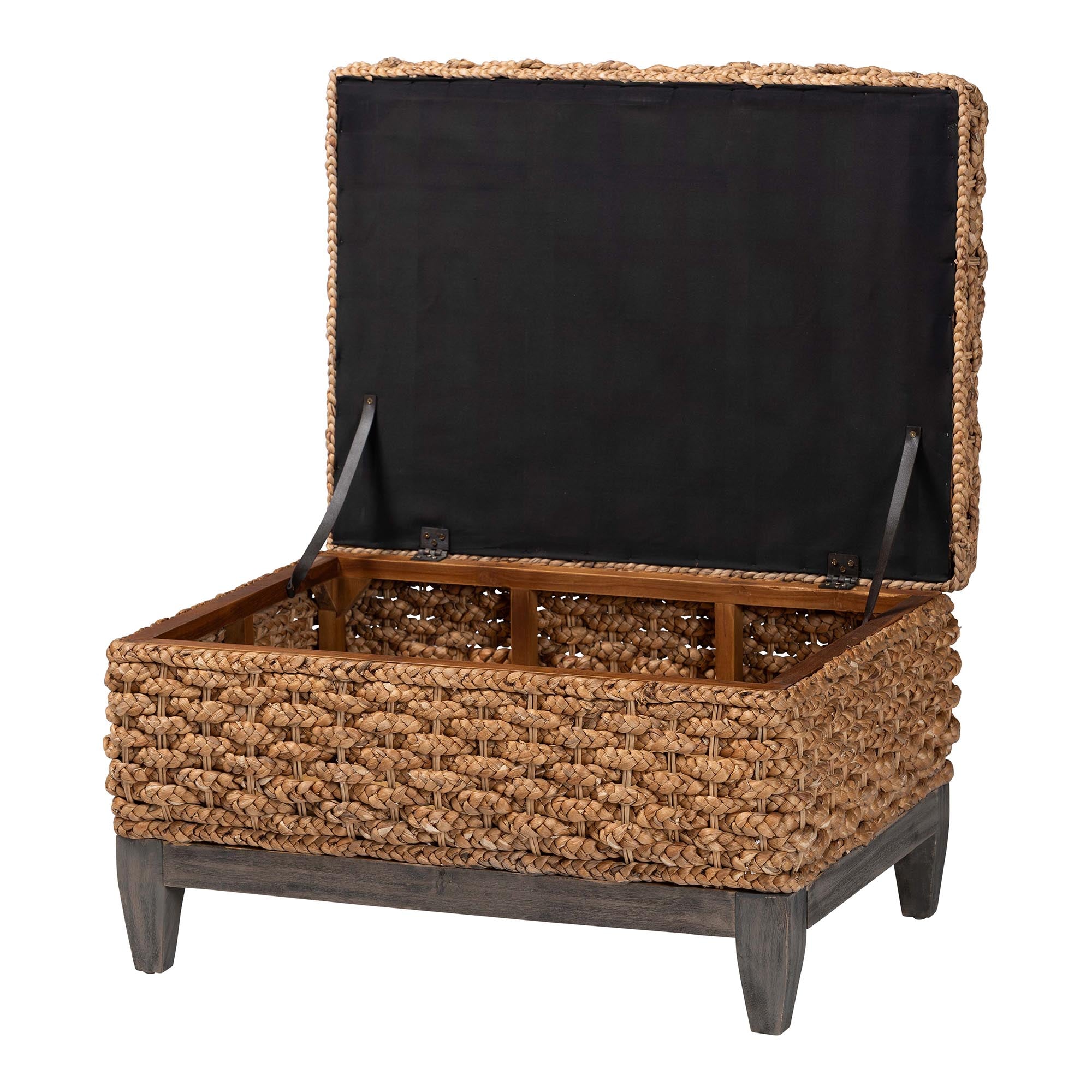Bali & Pari Bailey Handwoven Seagrass Storage Ottoman