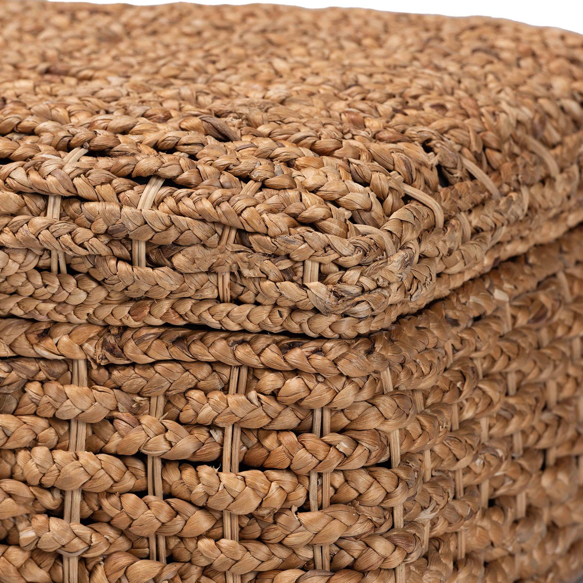 Bali & Pari Bailey Handwoven Seagrass Storage Ottoman
