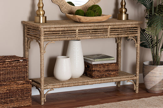 Bali & Pari Ganit Handwoven Seagrass Console Table
