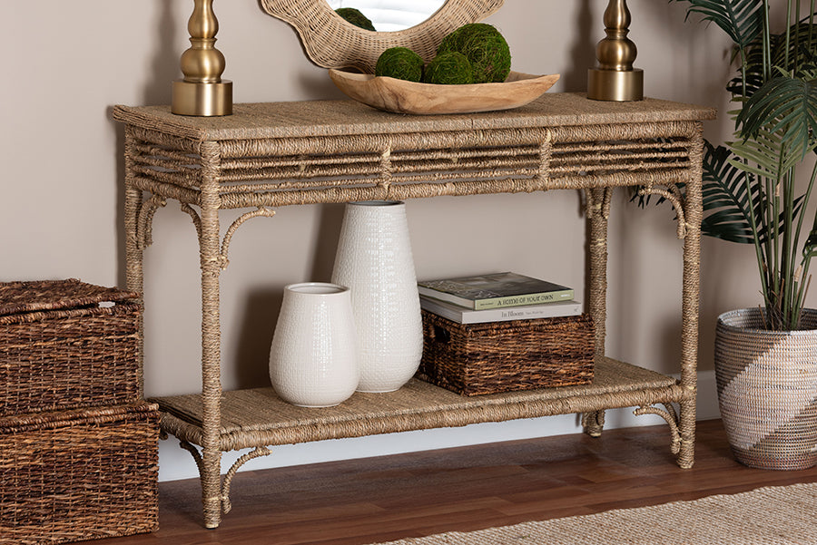 Bali & Pari Ganit Handwoven Seagrass Console Table