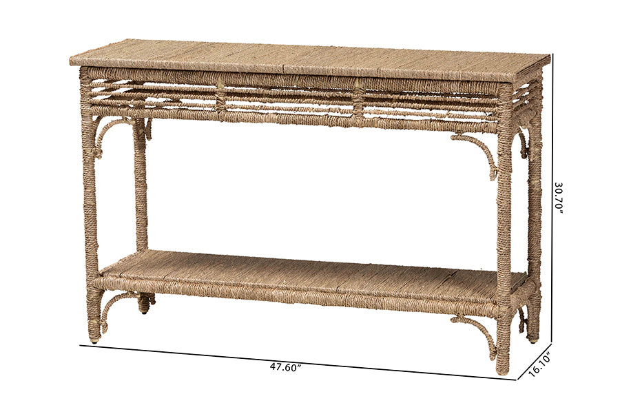 Bali & Pari Ganit Handwoven Seagrass Console Table